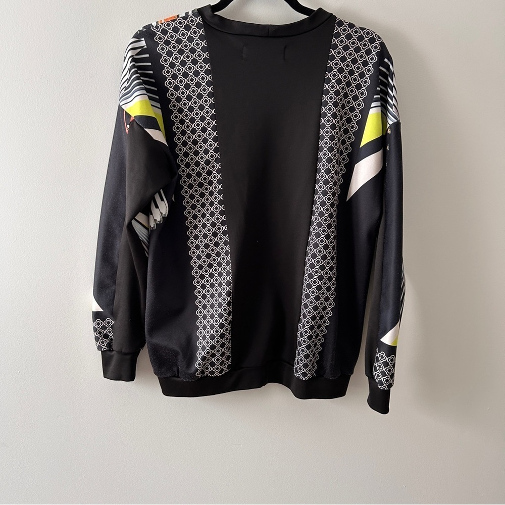Clover Canyon Accordion Neoprene Fleece Sweatshirt XS Art To Wear - Picture 6 of 13